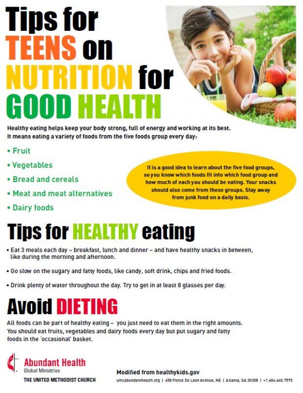 Back To School Nutrition Tips For Teens – Christ United Methodist Church